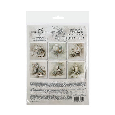 ITD Collection Written in Flowers 6x6 Inch Rice Paper Set (RSM 257)