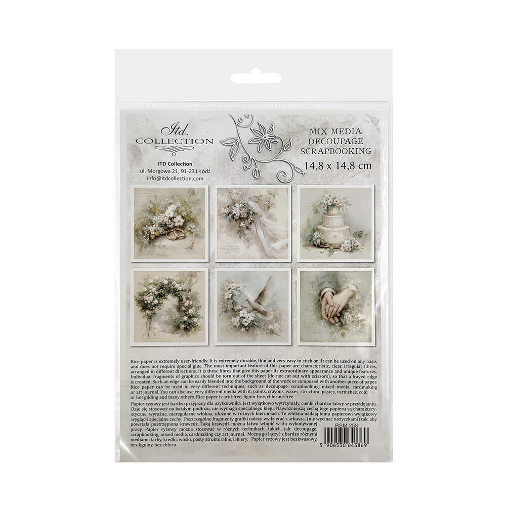ITD Collection Written in Flowers 6x6 Inch Rice Paper Set (RSM 258)