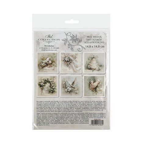 ITD Collection Written in Flowers 6x6 Inch Rice Paper Set (RSM 258)