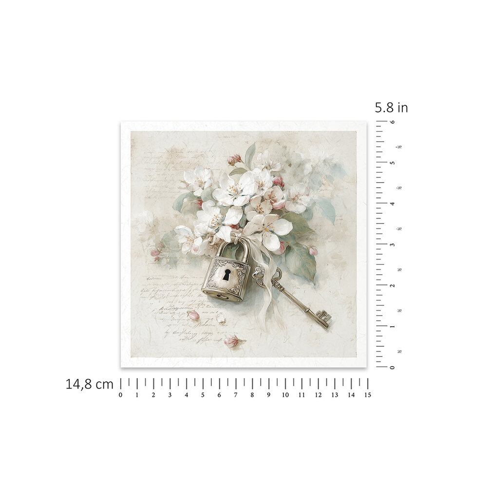 ITD Collection Written in Flowers 6x6 Inch Rice Paper Set (RSM 259)