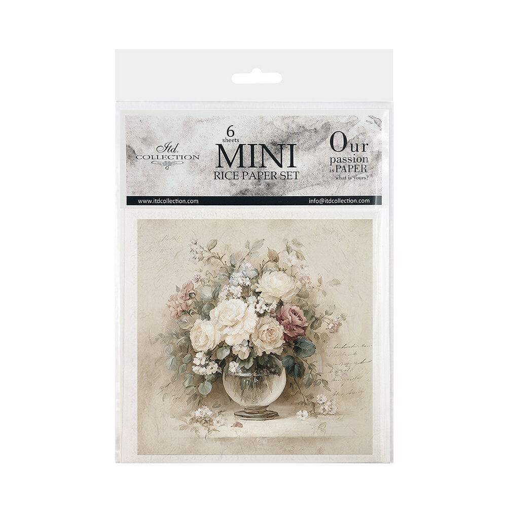 ITD Collection Written in Flowers 6x6 Inch Rice Paper Set (RSM 260)