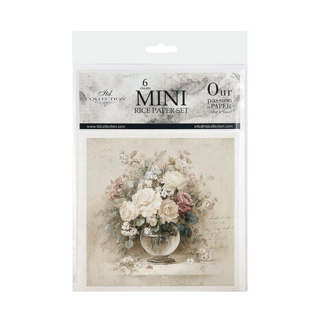 ITD Collection Written in Flowers 6x6 Inch Rice Paper Set (RSM 260)