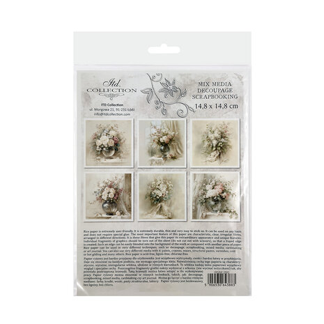 ITD Collection Written in Flowers 6x6 Inch Rice Paper Set (RSM 260)