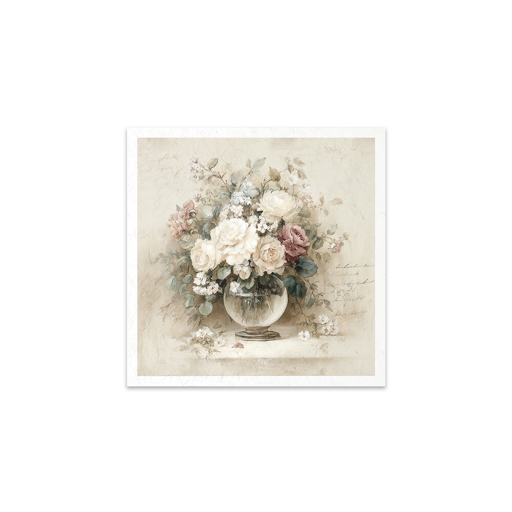 ITD Collection Written in Flowers 6x6 Inch Rice Paper Set (RSM 260)