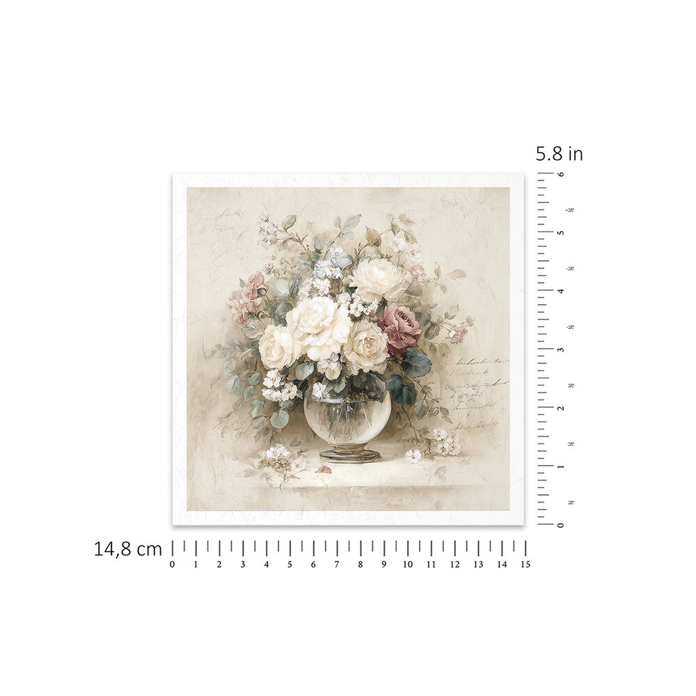 ITD Collection Written in Flowers 6x6 Inch Rice Paper Set (RSM 260)