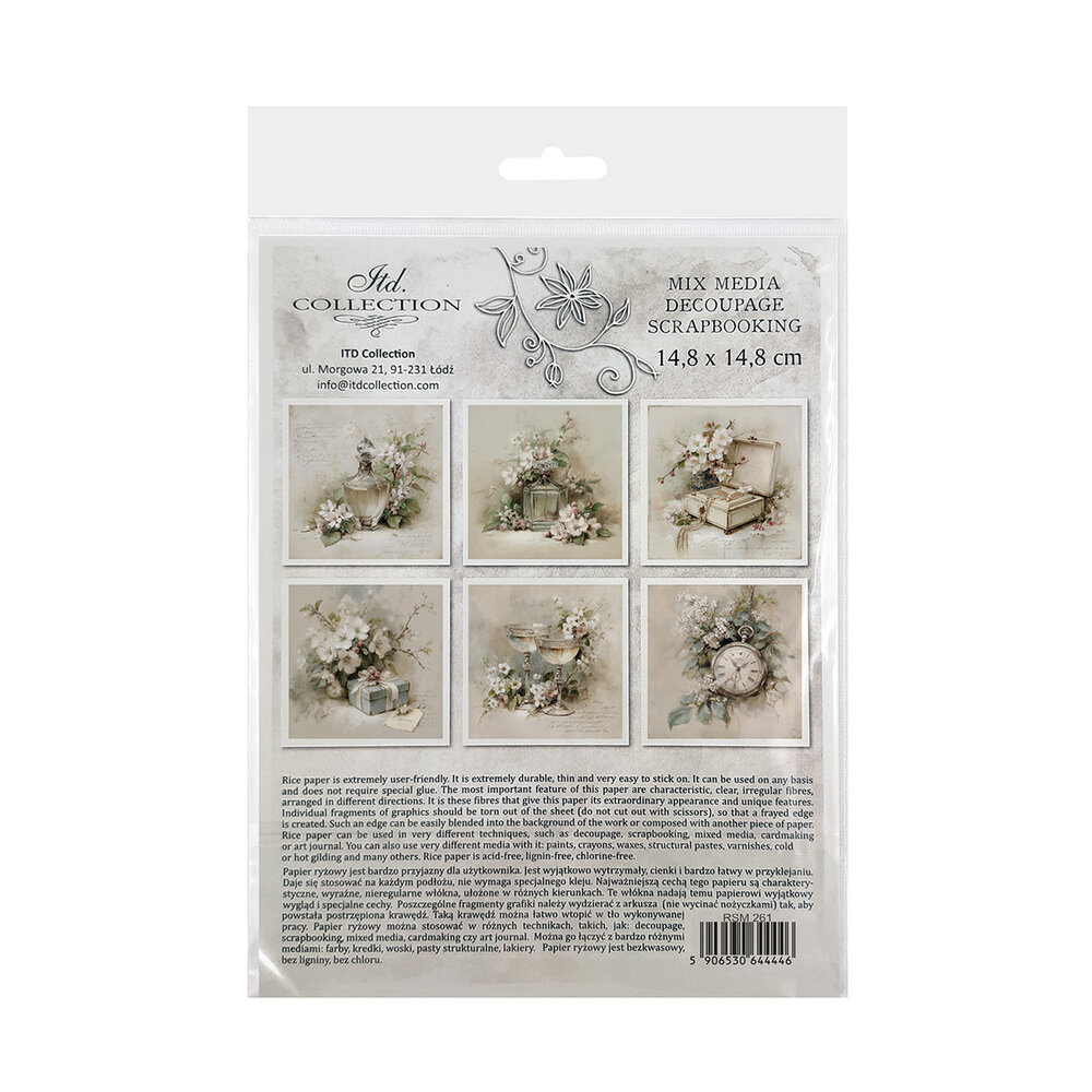 ITD Collection Written in Flowers 6x6 Inch Rice Paper Set (RSM 261)