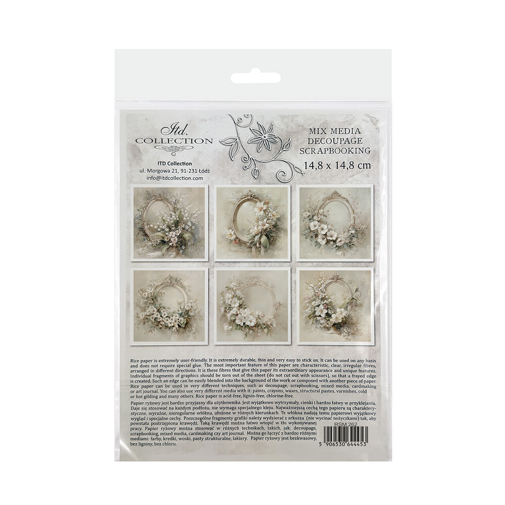 ITD Collection Written in Flowers 6x6 Inch Rice Paper Set (RSM 262)