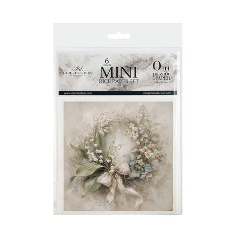 ITD Collection Written in Flowers 6x6 Inch Rice Paper Set (RSM 263)
