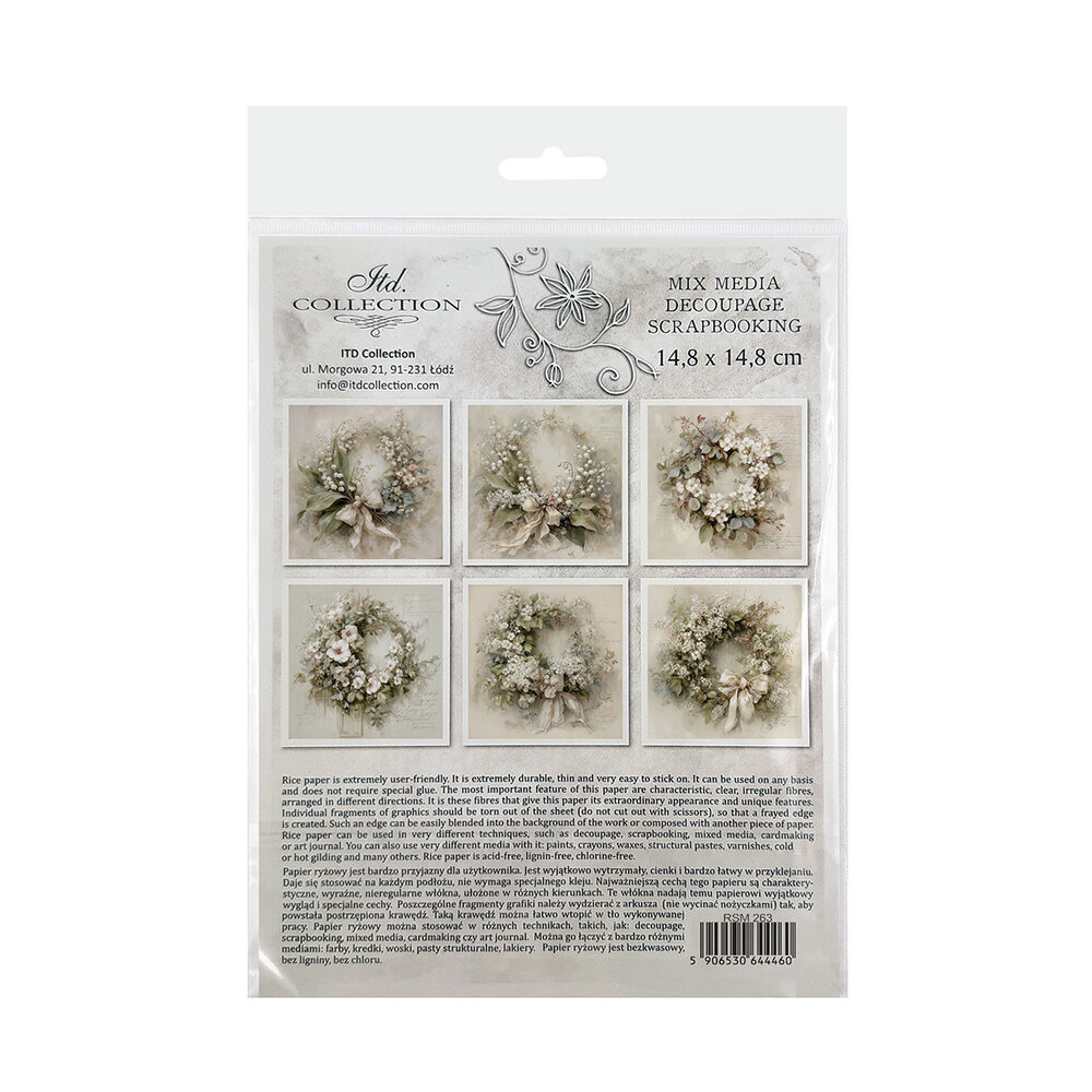 ITD Collection Written in Flowers 6x6 Inch Rice Paper Set (RSM 263)