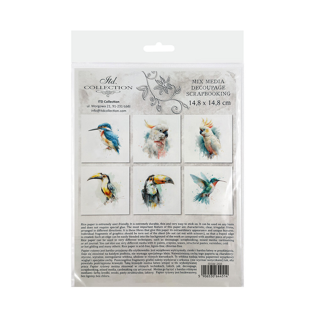 ITD Collection Tropical Dreams vol.2 6x6 Inch Rice Paper Set (RSM 268)