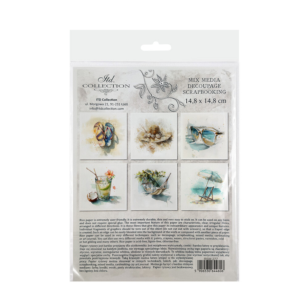 ITD Collection Tropical Dreams vol.2 6x6 Inch Rice Paper Set (RSM 277)