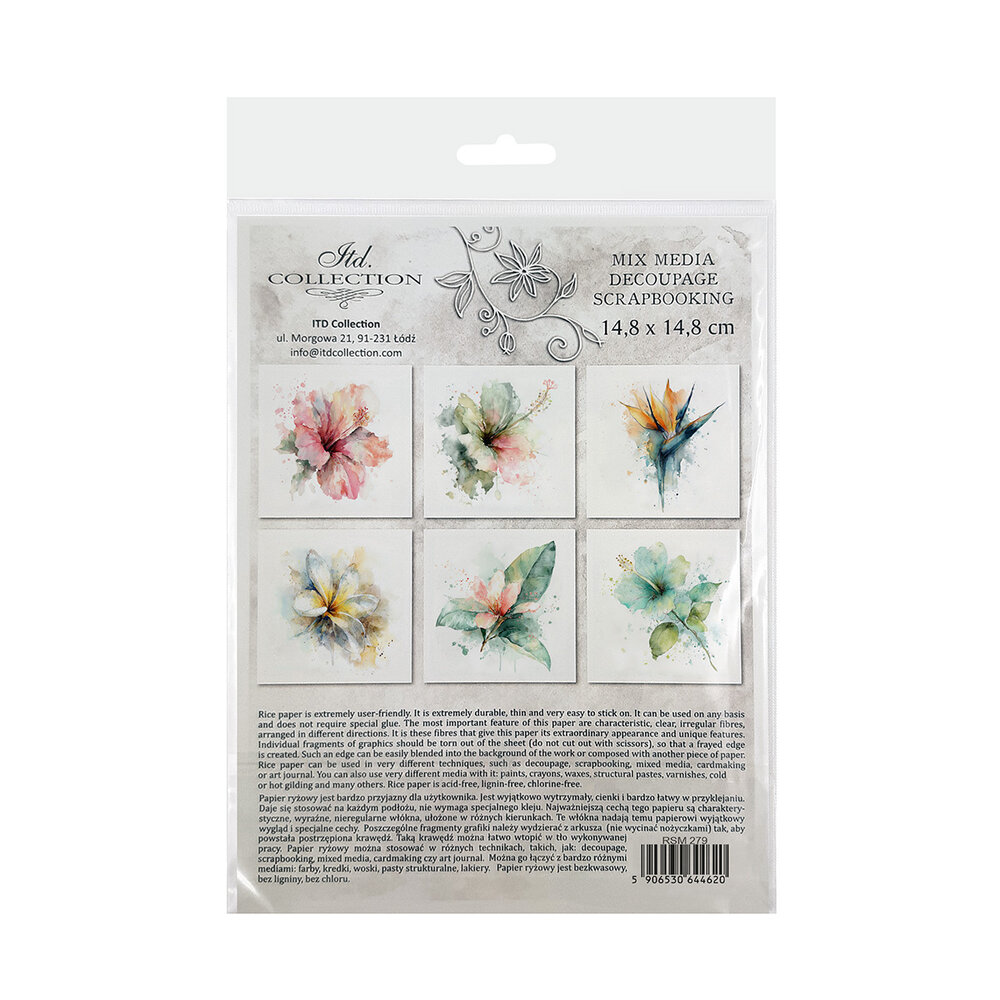 ITD Collection Tropical Dreams vol.2 6x6 Inch Rice Paper Set (RSM 279)