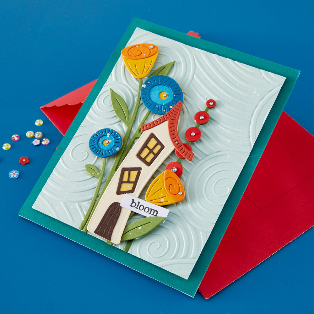 Spellbinders PRE-ORDER Whimsical Village 3D Embossing Folder Skies by Vicky Papaioannou (E3D-166) Spellbinders PRE-ORDER Whimsical Village 3D Embossing Folder Skies by Vicky Papaioannou (E3D-166)