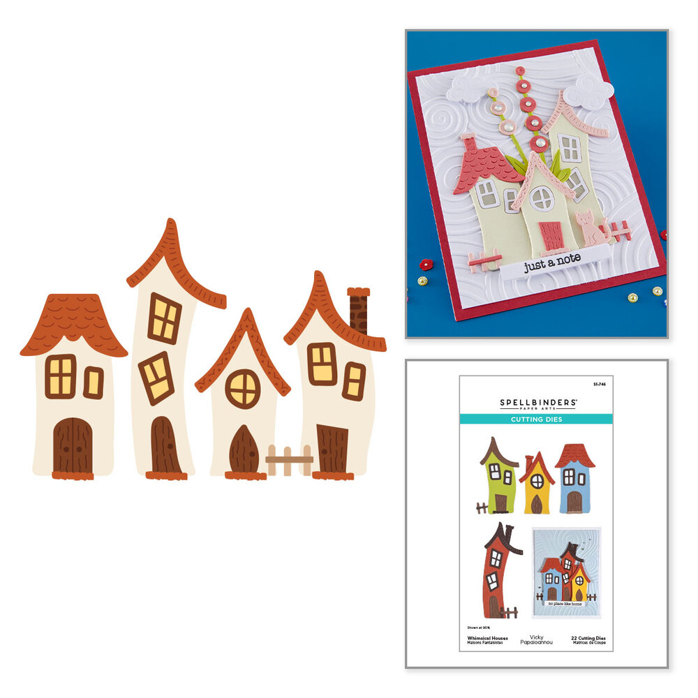 Spellbinders PRE-ORDER Whimsical Village Etched Dies Houses by Vicky Papaioannou (S5-746) Spellbinders PRE-ORDER Whimsical Village Etched Dies Houses by Vicky Papaioannou (S5-746)