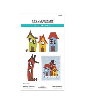 Spellbinders PRE-ORDER Whimsical Village Etched Dies Houses by Vicky Papaioannou (S5-746)