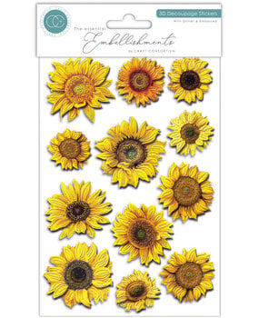 Craft Consortium 3D Decoupage Stickers Flowers (CESTK008) Craft Consortium 3D Decoupage Stickers Flowers (CESTK008)
