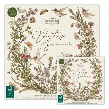 Craft Consortium Vintage Summer 6x6 Inch Premium Paper Pad by Olena Kovalova (CCPPAD049B) Craft Consortium Vintage Summer 6x6 Inch Premium Paper Pad by Olena Kovalova (CCPPAD049B)