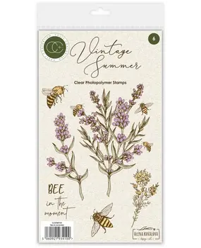 Craft Consortium Vintage Summer A6 Clear Stamps Bee & Lavender by Olena Kovalova (CCSTMP101) Craft Consortium Vintage Summer A6 Clear Stamps Bee & Lavender by Olena Kovalova (CCSTMP101)