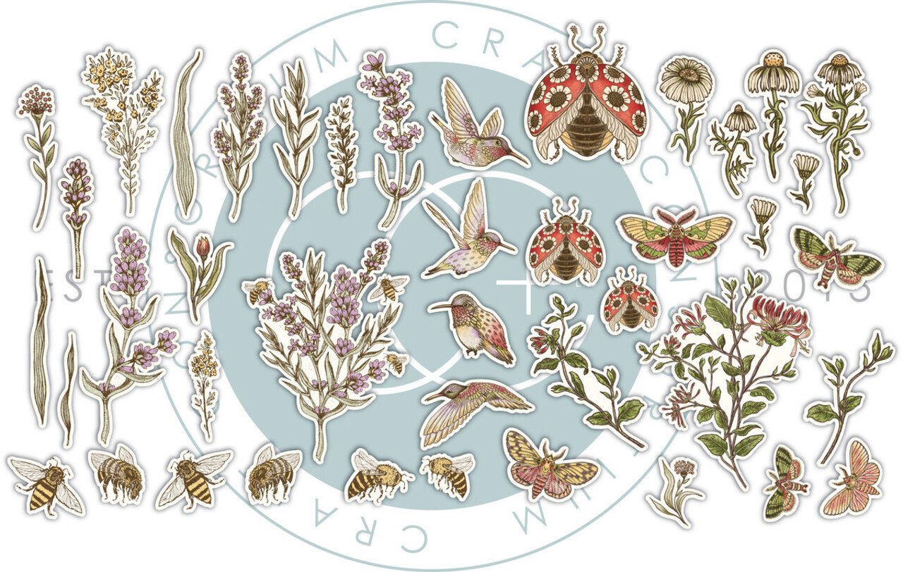 Craft Consortium Vintage Summer Premium Ephemera Set by Olena Kovalova (CCEPH015)