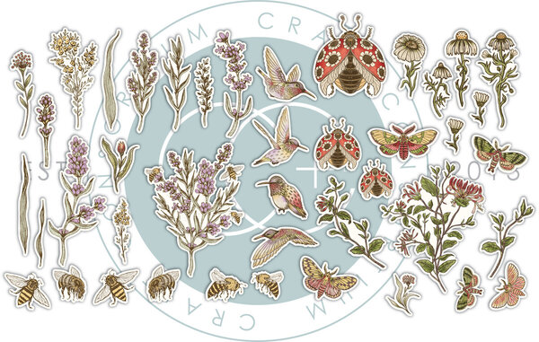 Craft Consortium Vintage Summer Premium Ephemera Set by Olena Kovalova (CCEPH015)