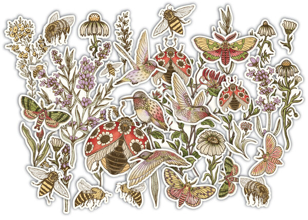 Craft Consortium Vintage Summer Premium Ephemera Set by Olena Kovalova (CCEPH015)