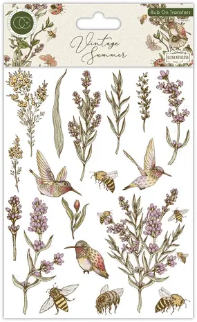 Craft Consortium Vintage Summer Premium Rub-on Transfers Set by Olena Kovalova (CCRUBT009)