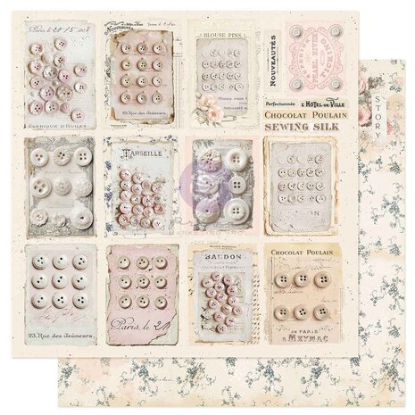 Prima Marketing Inc Buttons & Keepsakes 12x12 Inch Paper Pad (982355) Prima Marketing Inc Buttons & Keepsakes 12x12 Inch Paper Pad (982355)