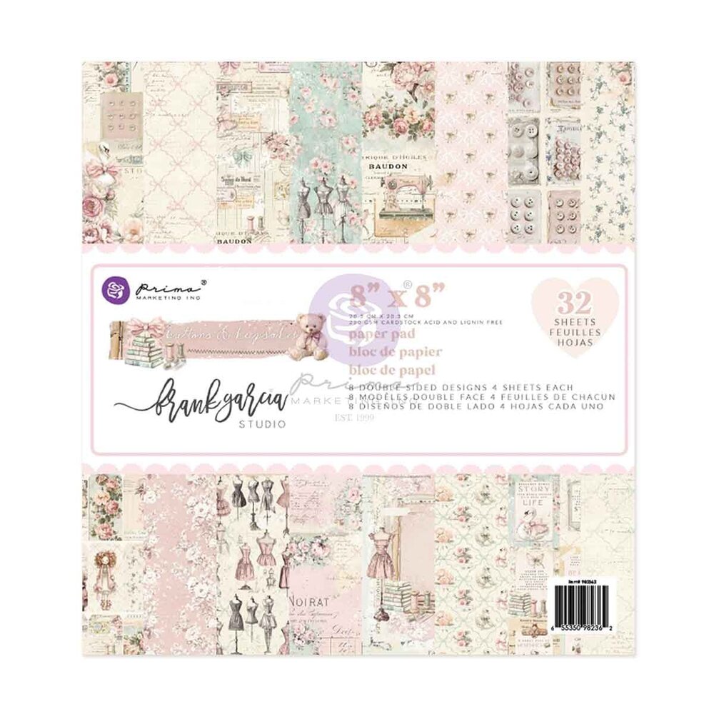 Prima Marketing Inc Buttons & Keepsakes 8x8 Inch Paper pad (982362) Prima Marketing Inc Buttons & Keepsakes 8x8 Inch Paper pad (982362)