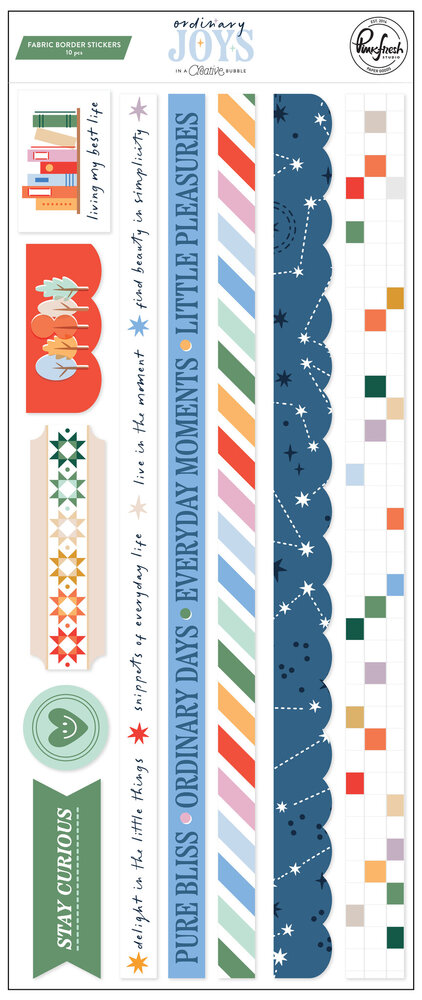 Pinkfresh Studio Ordinary Joys Fabric Border Stickers (302926) Pinkfresh Studio Ordinary Joys Fabric Border Stickers (302926)
