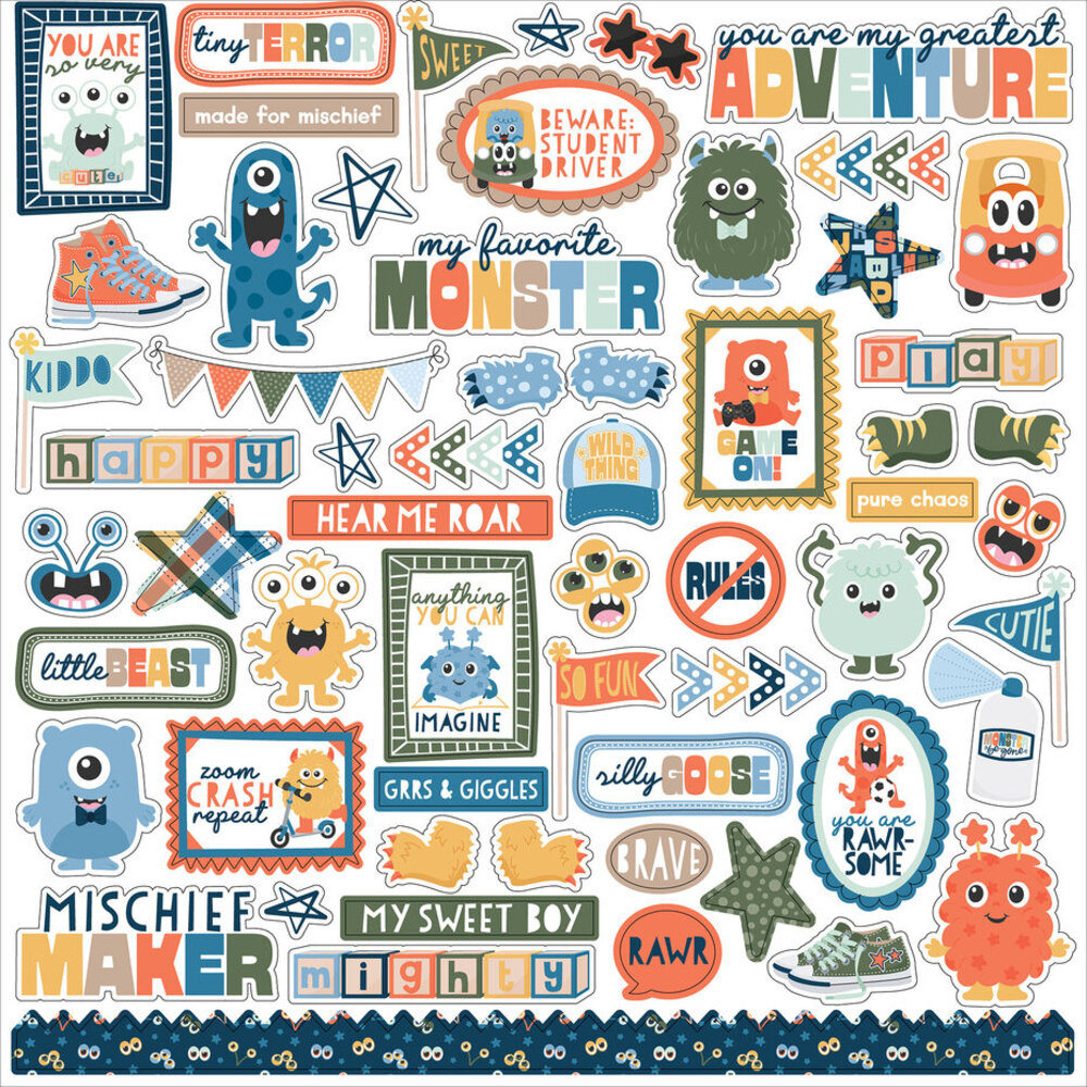Echo Park My Favorite Monster 12x12 Inch Element Sticker (MFM499014) Echo Park My Favorite Monster 12x12 Inch Element Sticker (MFM499014)
