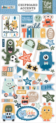 Echo Park My Favorite Monster 6x13 Inch Chipboard Accents (MFM499021) Echo Park My Favorite Monster 6x13 Inch Chipboard Accents (MFM499021)