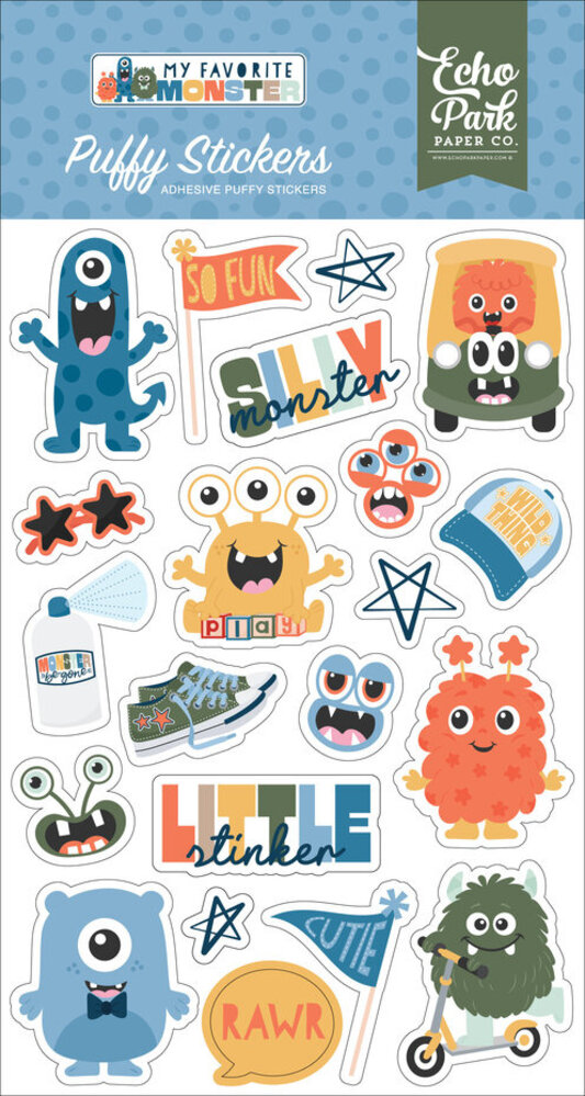 Echo Park My Favorite Monster Puffy Stickers (MFM499066) Echo Park My Favorite Monster Puffy Stickers (MFM499066)