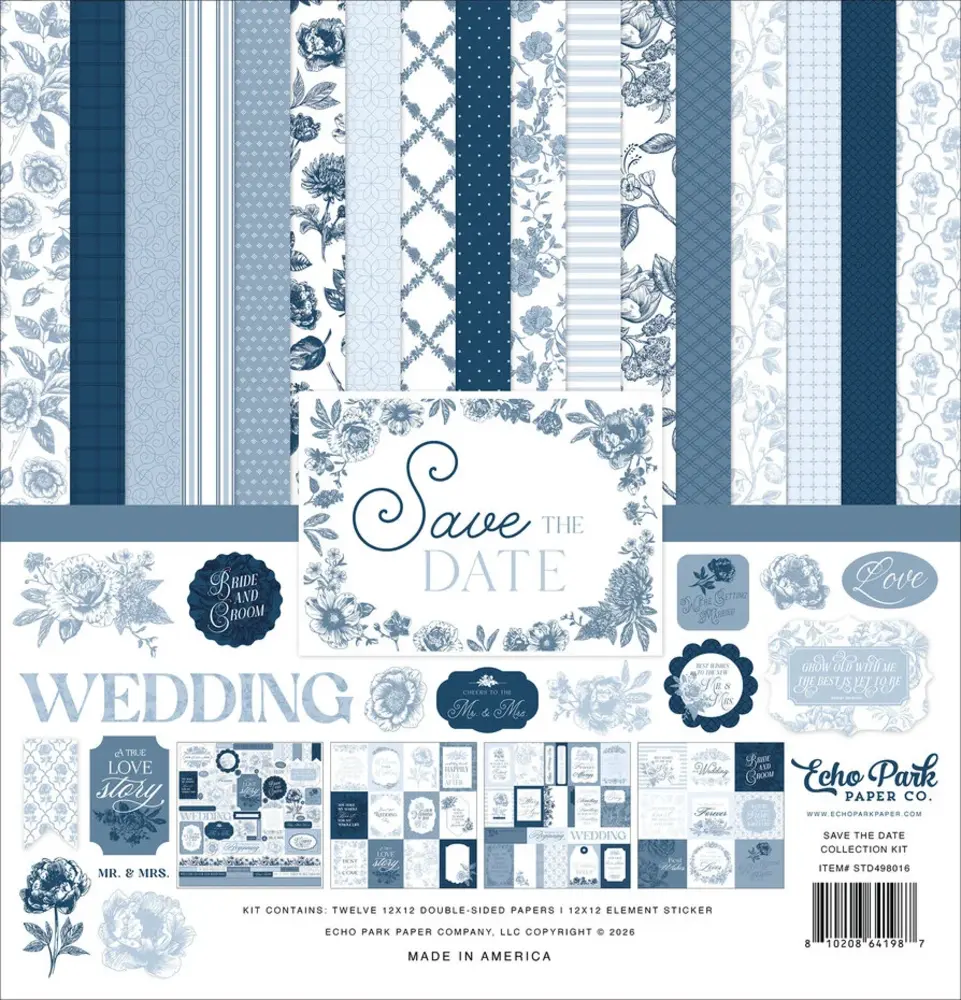 Echo Park Save The Date 12x12 Inch Collection Kit (STD498016) Echo Park Save The Date 12x12 Inch Collection Kit (STD498016)
