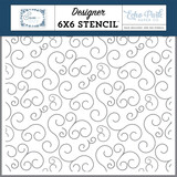 Echo Park Save The Date Stencil Save The Date Swirls (STD498033)