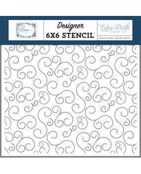 Echo Park Save The Date Stencil Save The Date Swirls (STD498033)