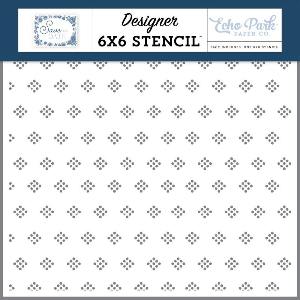 Echo Park Save The Date Stencil Bridal Dot Diamonds (STD498034) Echo Park Save The Date Stencil Bridal Dot Diamonds (STD498034)