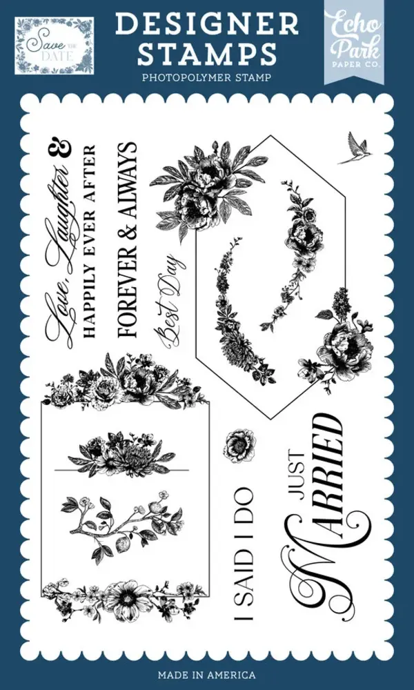 Echo Park Save The Date Clear Stamps I Said I Do (STD498047) Echo Park Save The Date Clear Stamps I Said I Do (STD498047)