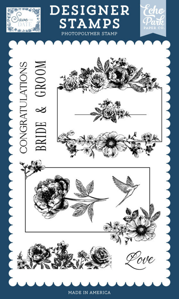 Echo Park Save The Date Clear Stamps Love Bird (STD498048) Echo Park Save The Date Clear Stamps Love Bird (STD498048)