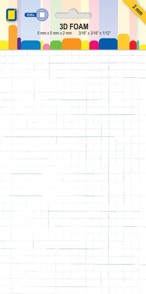 JEJE Produkt 3D Foam Squares 5 mm x 5 mm x 2 mm (3.3092) JEJE Produkt 3D Foam Squares 5 mm x 5 mm x 2 mm (3.3092)