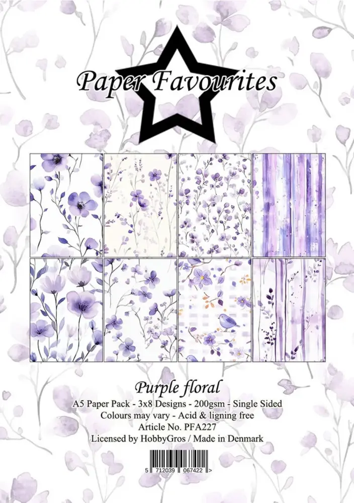Paper Favourites Purple Floral A5 Paper Pack (PFA227) Paper Favourites Purple Floral A5 Paper Pack (PFA227)