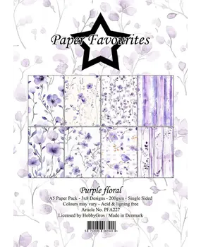 Paper Favourites Purple Floral A5 Paper Pack (PFA227) Paper Favourites Purple Floral A5 Paper Pack (PFA227)