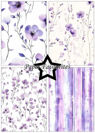Paper Favourites Purple Floral A5 Paper Pack (PFA227) Paper Favourites Purple Floral A5 Paper Pack (PFA227)