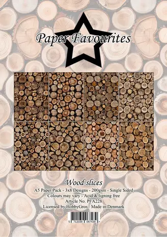 Paper Favourites Wood Slices A5 Paper Pack (PFA228) Paper Favourites Wood Slices A5 Paper Pack (PFA228)