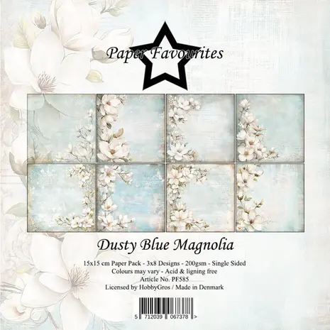 Paper Favourites Dusty Blue Magnolia 6x6 Inch Paper Pack (PF585) Paper Favourites Dusty Blue Magnolia 6x6 Inch Paper Pack (PF585)