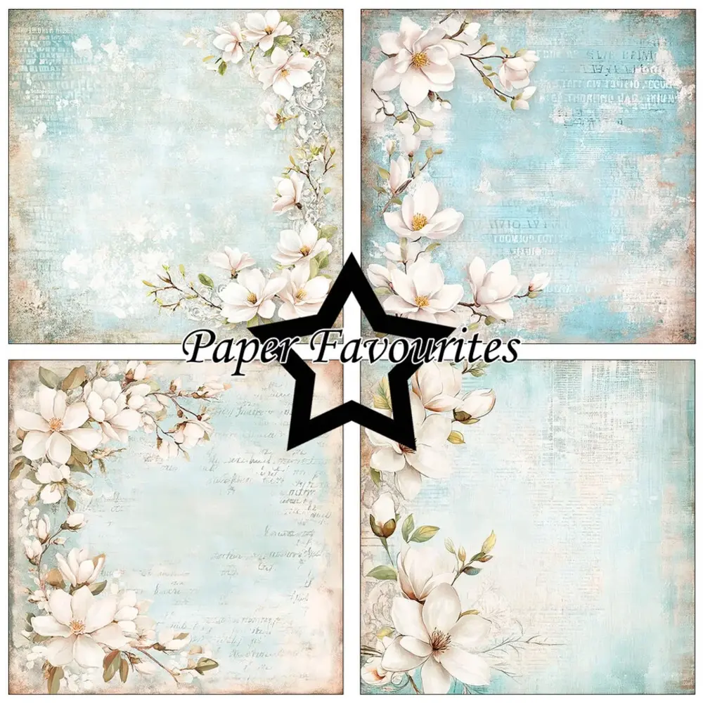 Paper Favourites Dusty Blue Magnolia 6x6 Inch Paper Pack (PF585) Paper Favourites Dusty Blue Magnolia 6x6 Inch Paper Pack (PF585)