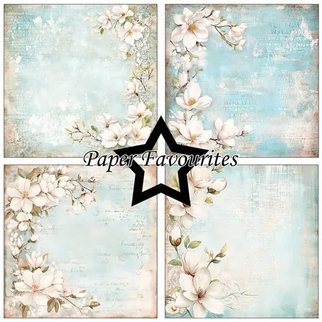 Paper Favourites Dusty Blue Magnolia 6x6 Inch Paper Pack (PF585) Paper Favourites Dusty Blue Magnolia 6x6 Inch Paper Pack (PF585)