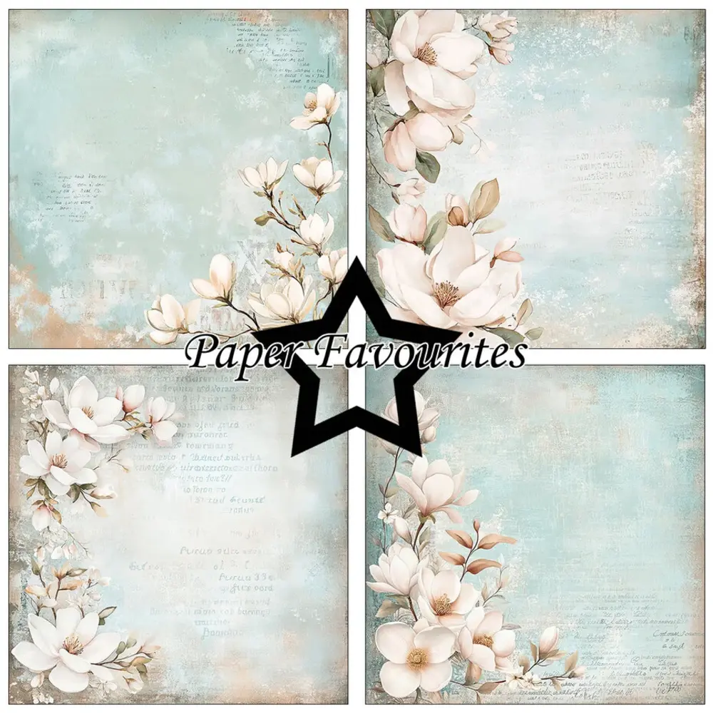 Paper Favourites Dusty Blue Magnolia 6x6 Inch Paper Pack (PF585) Paper Favourites Dusty Blue Magnolia 6x6 Inch Paper Pack (PF585)