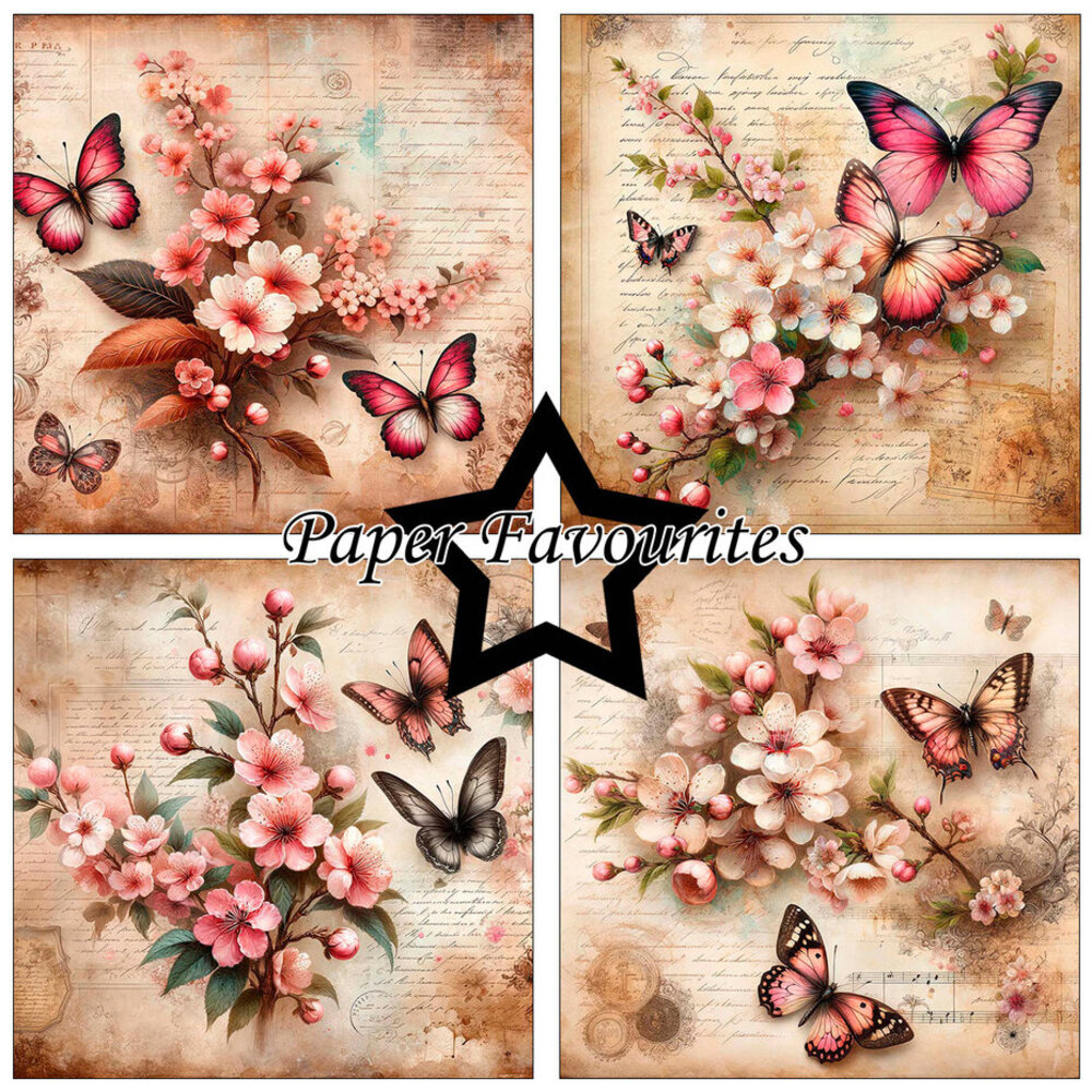 Paper Favourites Vintage Sakura 6x6 Inch Paper Pack (PF586) Paper Favourites Vintage Sakura 6x6 Inch Paper Pack (PF586)
