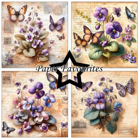 Paper Favourites Vintage Violet 6x6 Inch Paper Pack (PF587) Paper Favourites Vintage Violet 6x6 Inch Paper Pack (PF587)