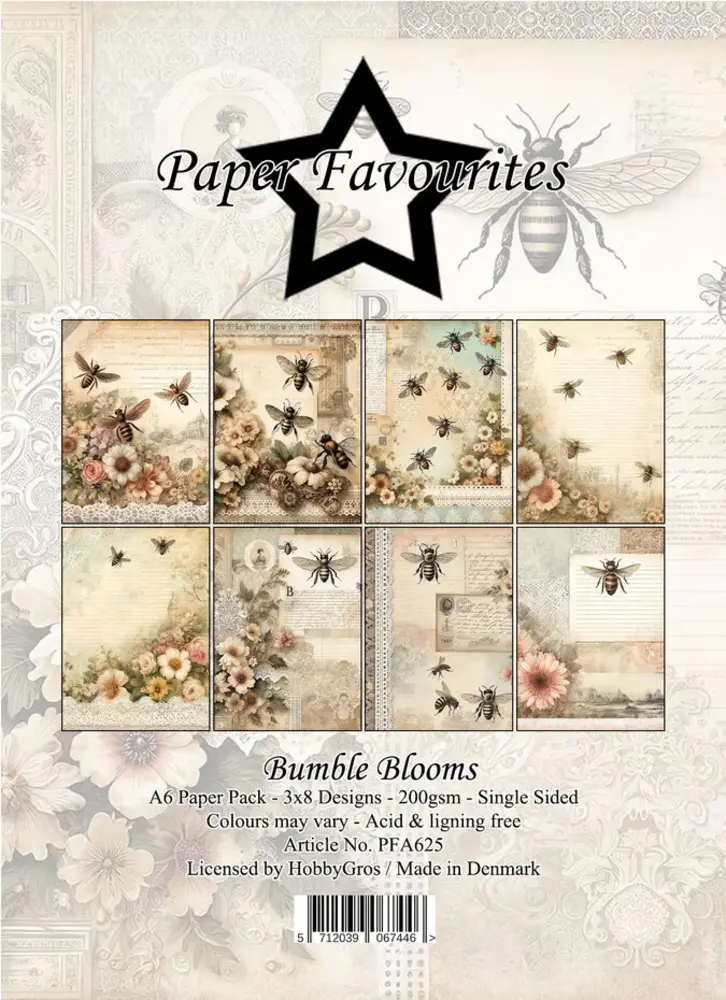Paper Favourites Bumble Blooms A6 Paper Pad (PFA625) Paper Favourites Bumble Blooms A6 Paper Pad (PFA625)